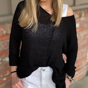 NWT Ee:some black knit sweater